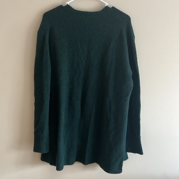 Madewell Cozy Walker Open Duster Cardigan Dark Forest Green Alpaca Merino Blend - Picture 3 of 8